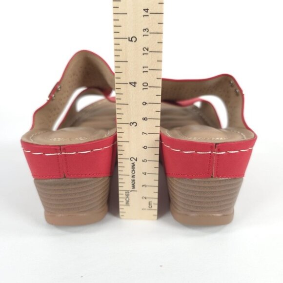 NWOT SHIBEVER Low Comfortable Wedge Platform Sandal Open stow Slip On Sz 39 US 8 - Picture 7 of 16